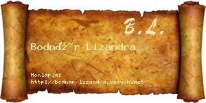 Bodnár Lizandra névjegykártya